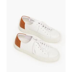 Able Emmy Sneaker Classic White with Cognac Heel Women's Size 10